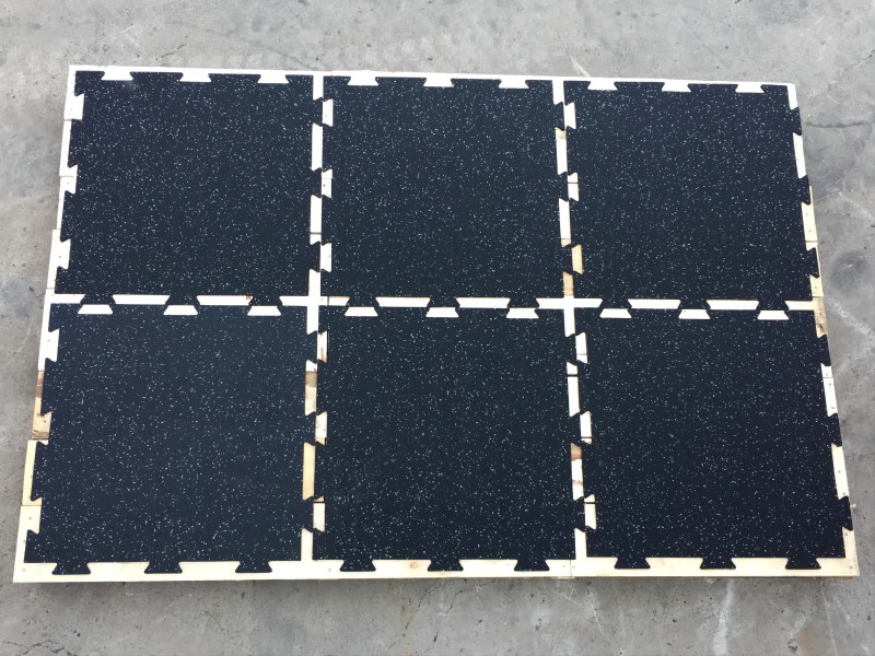 610mmx610mmx6mm interlocking rubber flooring mat factory low price